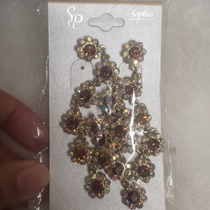 Gold and brown fashion Earrings